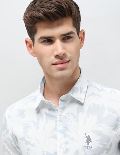 U.S. Polo Assn. Denim Co. Men's Dobby Floral Printed Shirt