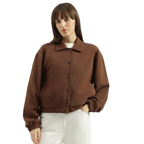 United Colors of Benetton Women's Jackets (25A30A6DN085G23N_Brown