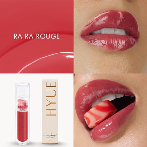 HYUE HydraPlump™ Lip Plumper | 4 ml | Long-term Plumping Effect & Hydration | Non-sticky Formula with Cooling Ice Cube sensation | Jojoba Oil, vit E & Pomegranate Extract | Flat-tip Applicator