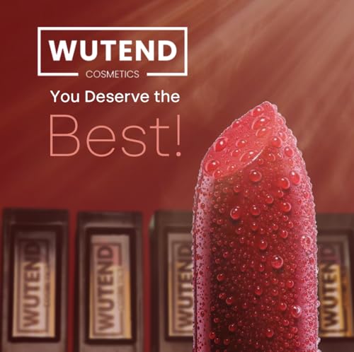 WUTEND Luxury Matte Lipstick Set, 3 Rich Shades, Gold Cap with Black Base, Brown Pink Plum Colors