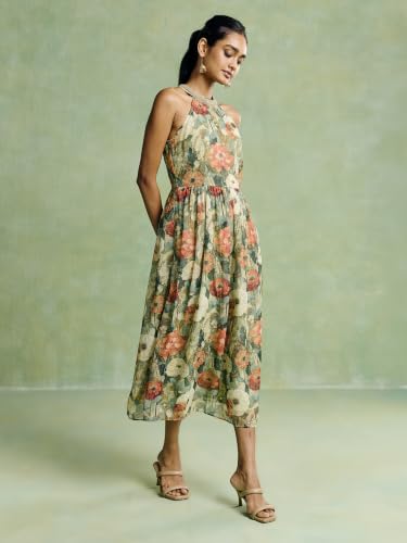 Aarke Ritu Kumar Green Floraa Long Dress