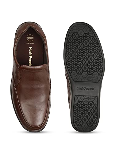 HUSH PUPPIES Men's Street Slip ON Slipon Formal Shoes (8544139_Brown_9 UK)