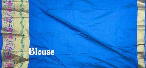 SREE KUMARAN Women's Kanchipuram Silk Pure Pattu Sarees With Blouse (VSK128-1)