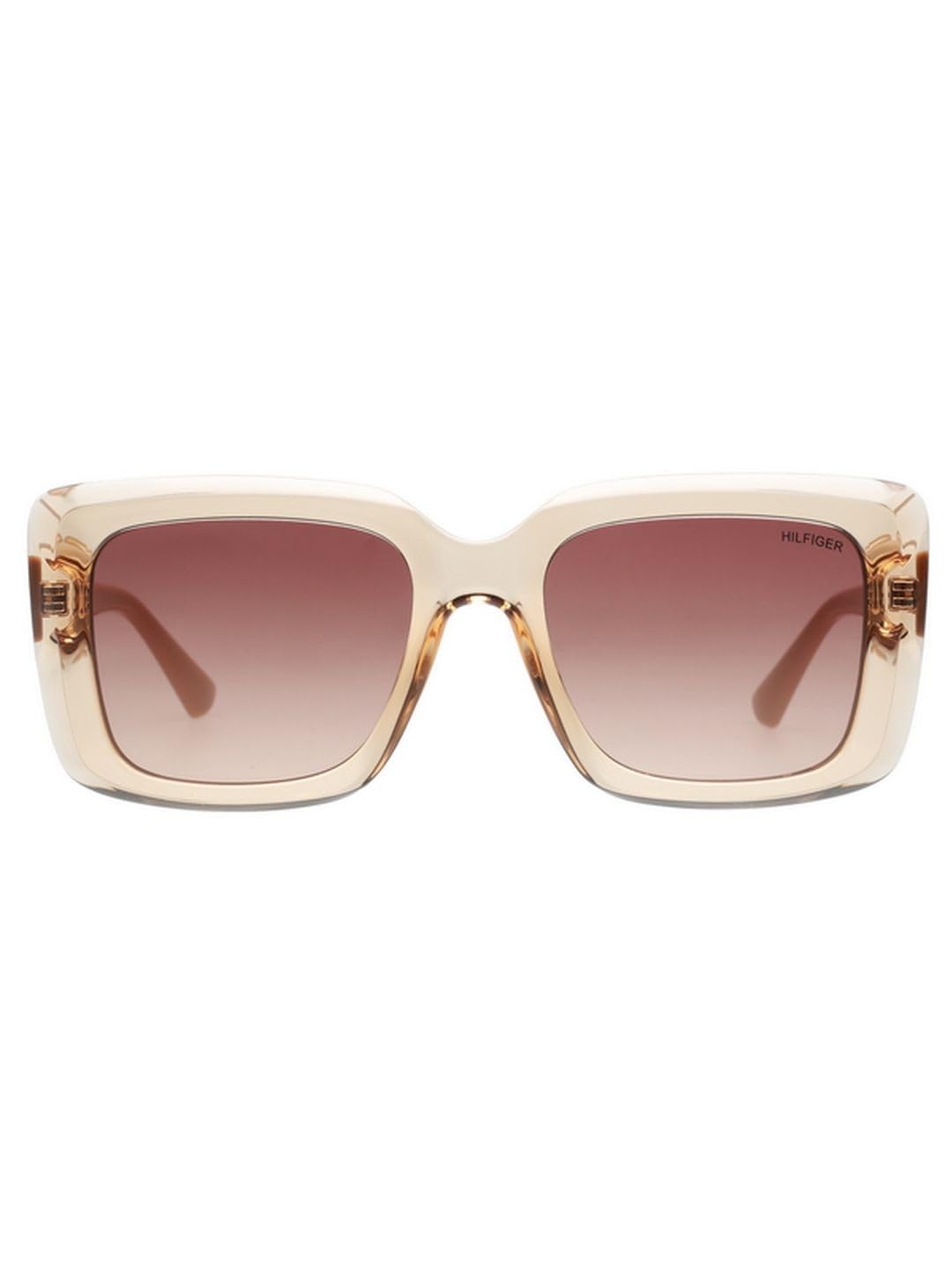 Tommy Hilfiger Sunglasses | Brown Lens | Brown Frame | Full Rim Square Shape Branded Latest and Stylish Non Polarized Eyewear | 100% UV Protection | Women Sunglasses| Size Medium | TH 1593 C3 52