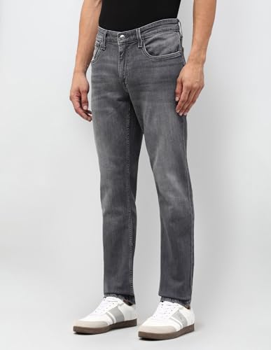 U.S. Polo Assn. Denim Co. Men's Brandon Slim Tapered Fit Grey Jeans (UDJEN1823_Grey_40)