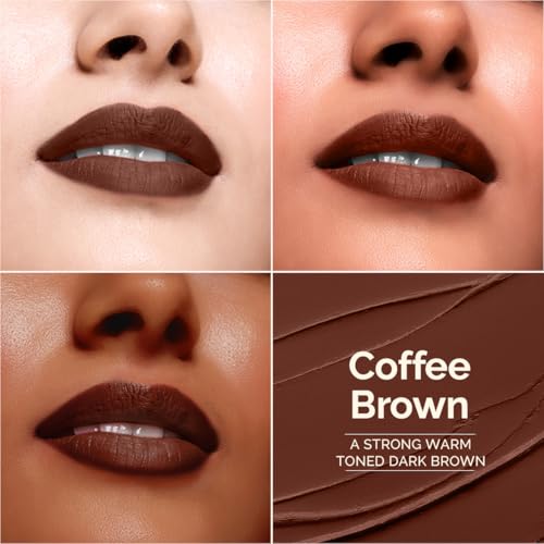 Mamaearth Luxe Matte Long Stay Lipstick with Passion Fruit Oil & Vitamin E -2g | Coffee Brown 16 Hour Long Stay | High Impact Color | Made Safe Certified