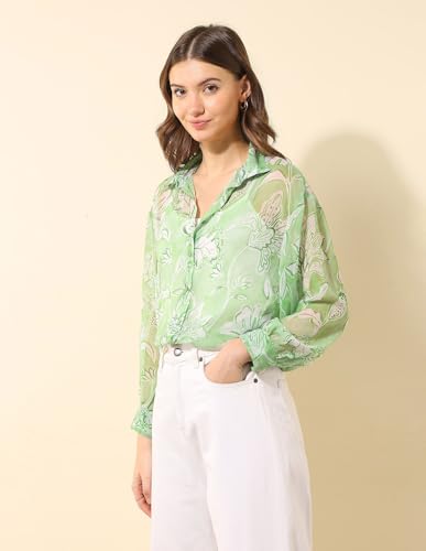 U.S. POLO ASSN. Women's Relaxed Fit Shirt (UWSS25SHT217