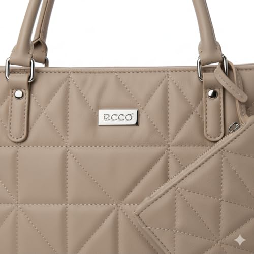 NAZRANA ENTERPRISESQuilted Tote Bag with Pouch, Spacious & Elegant Handbag for Women