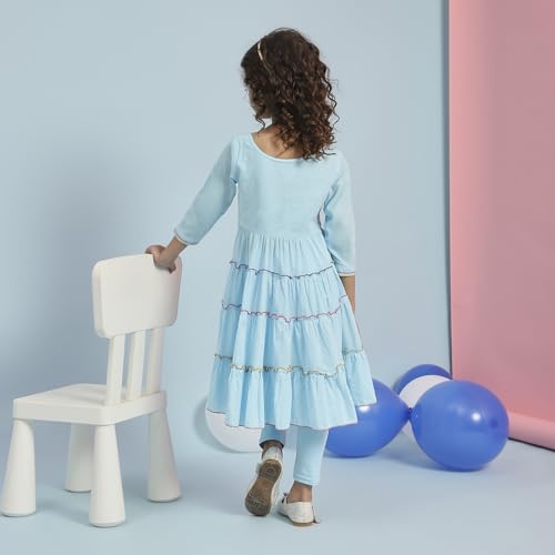 BIBA GIRL SOLID FITTED KID(KW5263E_BLUE_5)