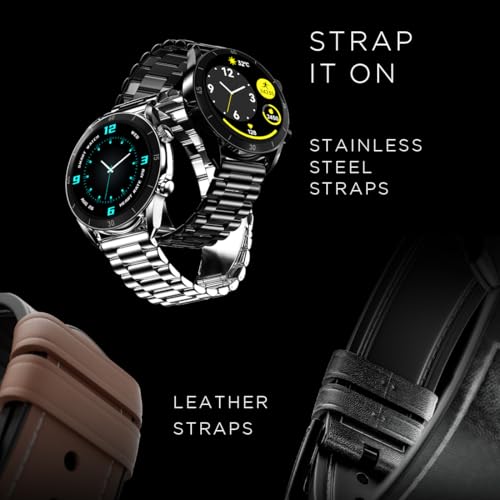 Fire-Boltt Legacy Luxury Smartwatch | 1.43" AMOLED Display with Always On | Bluetooth Calling & Voice Assistant | IP68 Water Resistant | Health & Fitness Tracker with 110+ Sports Modes (Black SS)