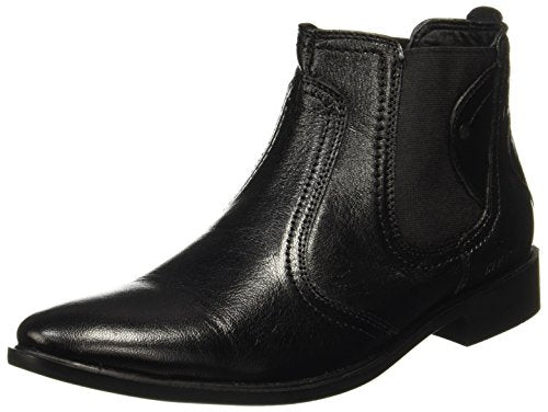 Red Chief Classic Chelsea| Men's Formal Low Ankle Boots | Black | PU Sole