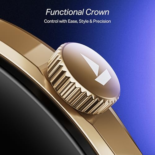 boAt Lunar Discovery Pro, 1.39" Display, Premium Metal Build, Round Dial, Emergency SOS, Functional Crown, Multiple Sports Modes, HR,SpO2 & Sleep Tracking, Smart Watch for Men & Women (Rose Gold)
