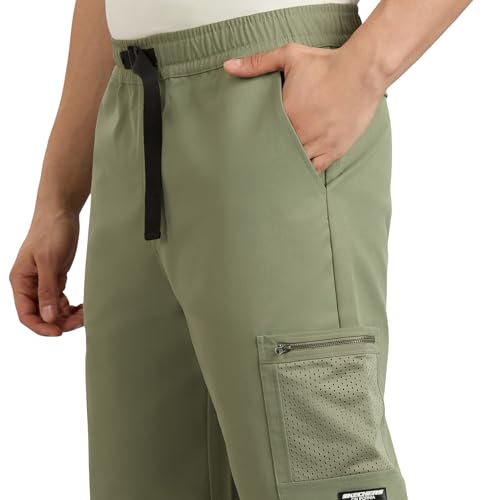 Skechers Men's Regular Pants (PT0095ID-BSGE_Brown/SAGE