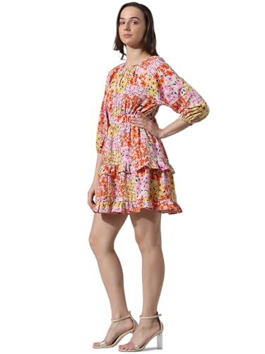 ONLY Women's Polyester A-Line Mini Dress (15336029-Cloud Dancer_Cloud
