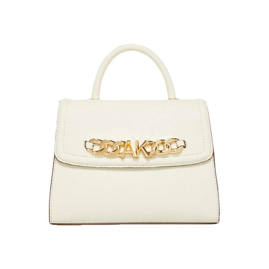 Anne Klein Faux Leather Button Closure Women's Satchel Bag (WHITE, XL)