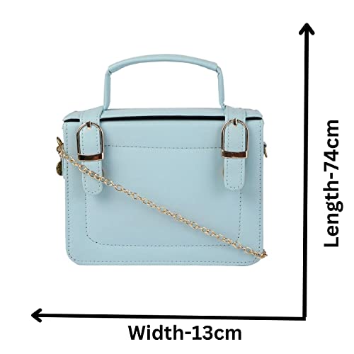 ACCESSHER stylish trendy Blue Solid Sling Bag for girls and women pack of 1