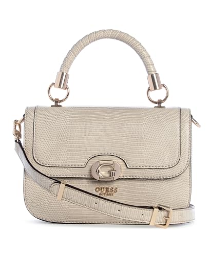 Guess Women's Taupe Textured Top Handle Flap| Ladies Purse Handbags | Gift For Ladies
