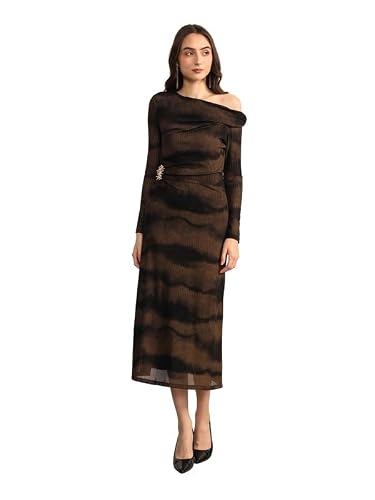 Kazo Women's Antiquity Midi Dress (Black L)