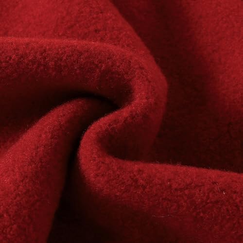 Hopscotch Girls Red Full Sleeves Heart Applique Long Coat For Age (18-24 Months)