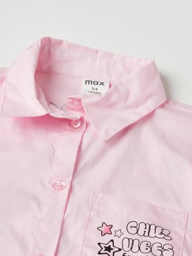Max Girl's Regular Fit Shirt (S725CPP01_Pink
