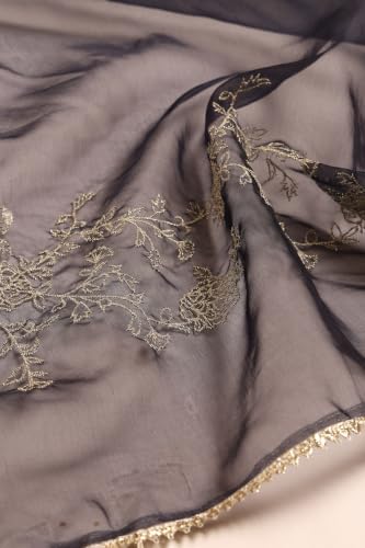 Soch Womens Navy Blue Art Silk Zari Embroidered Salwar Suit
