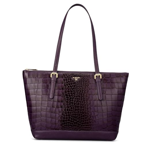 Da Milano Leather Purple Tote Bag for Women (0388OL)