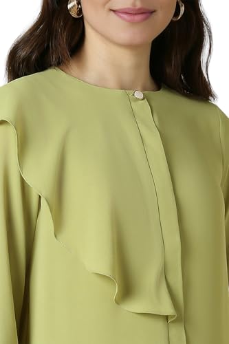 Allen Solly Women Green Solid Long Sleeves Shirt