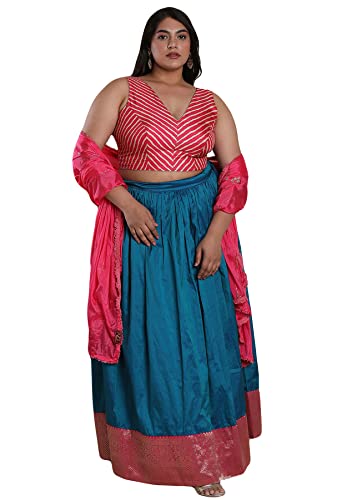 SALWAR STUDIO Women's Pink Silk Blend Readymade Saree Blouse-PLSSB00027-PINK