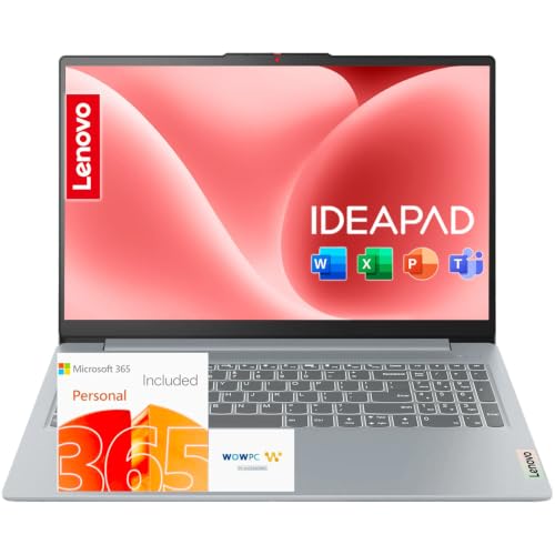 Lenovo IdeaPad Slim 3i • 15.6" FHD Laptop with Microsoft 365 Included • Intel Core i3-N305 • 8GB DDR5RAM • 128GB SSD • Windows 11