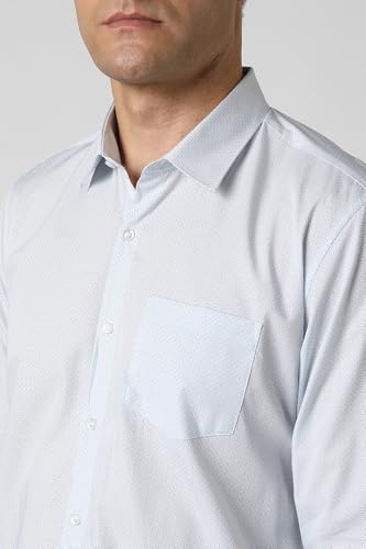 Men Blue Nuvo Fit Full Sleeves Formal Shirt