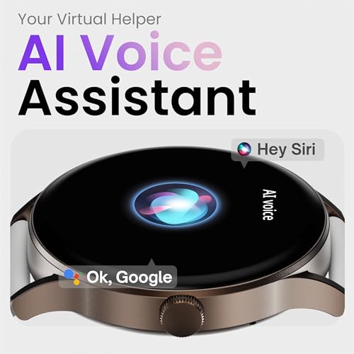 GOBOULT Newly Launched Rover Pro Smartwatch 1.43'' AMOLED, BT Calling 5.2, 1000 Nits Brightness, IP68, 150+ Watchfaces, 120+ Sports Modes, AI Voice Assistant, SpO2 Monitoring (Elite, Free Straps)