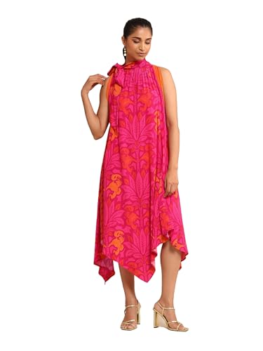Ritu Kumar Fuschia Floral Print Dress