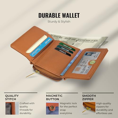 Mekhush Personalised Vegan Leather Mini Wallet with Customised Name and Charm for Ladies