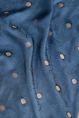 Taneira Women Blue Woven Viscose Saree with Unstitched Blouse Piece (SAPP01AA0586-Blue)