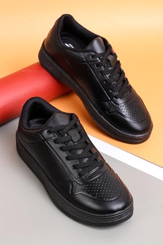 ATHCO Women's Slick Black Sneakers Shoes_07 UK (ATHDIP-23)