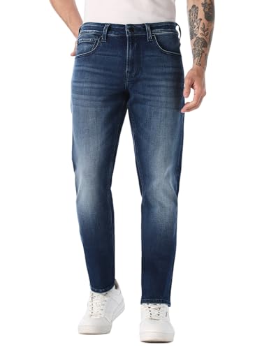 Jack & Jones Dark Blue Washed Glenn Slim Fit Jeans