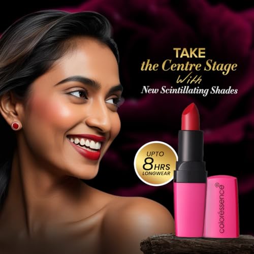 Coloressence Moist Matte Lipstick | Highly Pigmented | Hydrating Velvet Finish | Candy Peach - 4gm