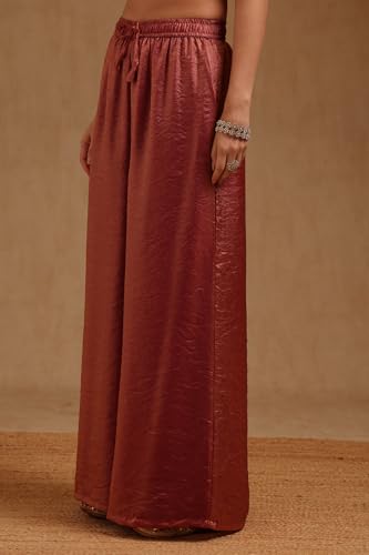 Soch Womens Onion Pink Fendi Embroidered Suit Set With Sequins
