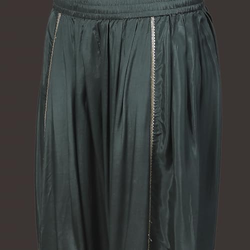 Biba Women's Viscose Kurta Set (SKDBNRSVO30775AW25ERBL_Earthy Blue