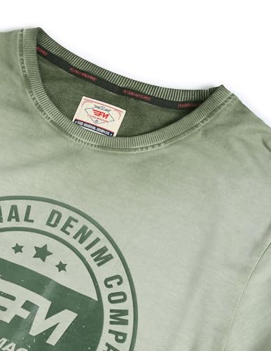 Crew Neck Brand Print Cotton Sweatshirt