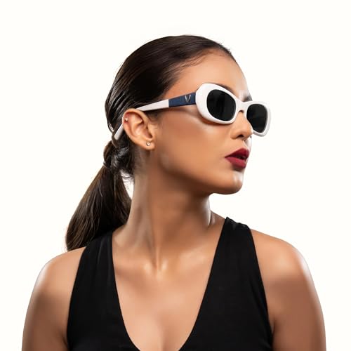 HIDESIGN Hydra Retro Oval Sunglass - White Acetate