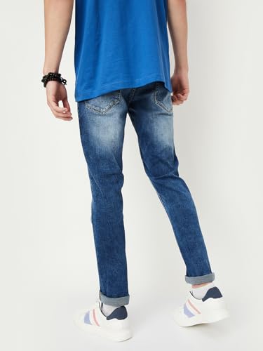 Max Men's Skinny Jeans (DMCSKFE2301STMID Blue_MID