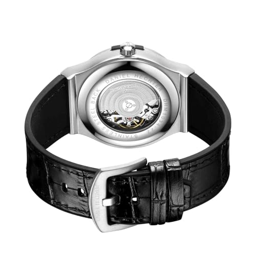Daniel Hechter Paris Squelettique Collection Skeleton Dial Automatic Watch for Men - 24-Hour Subdial & Marker and Leather Strap - DHM1034-22