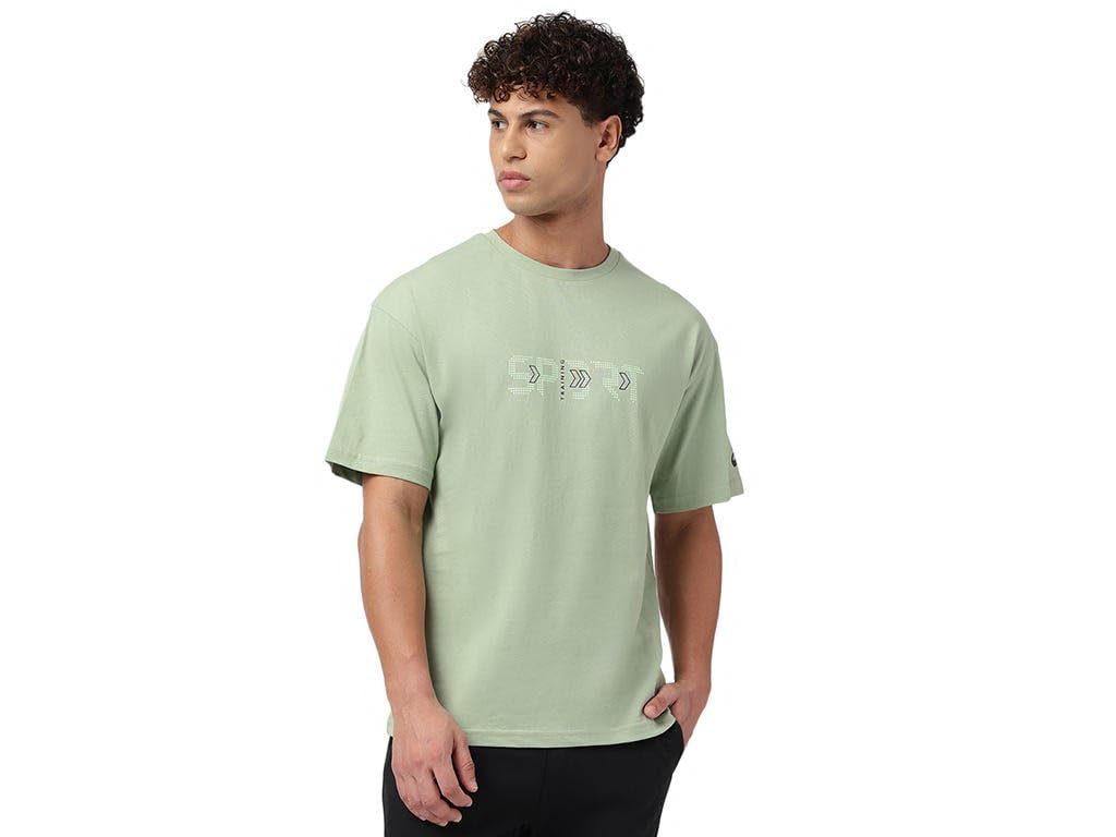 ASICS Men's Solid Regular Fit T-Shirt