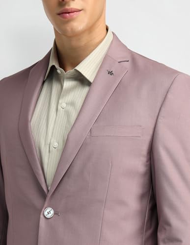 Arrow Men's Polyester Classic Business Suit Pants Set (ARAISU5566_Medium Pink