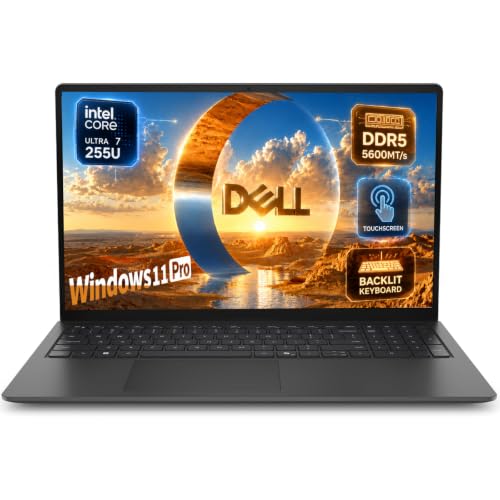 Dell 15 Laptop Touchscreen, Intel Ultra 7(12-Core), 64GB DDR5-5600MT/s, 2TB