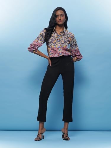 Label RITU KUMAR Purple Botanic Print Shirt