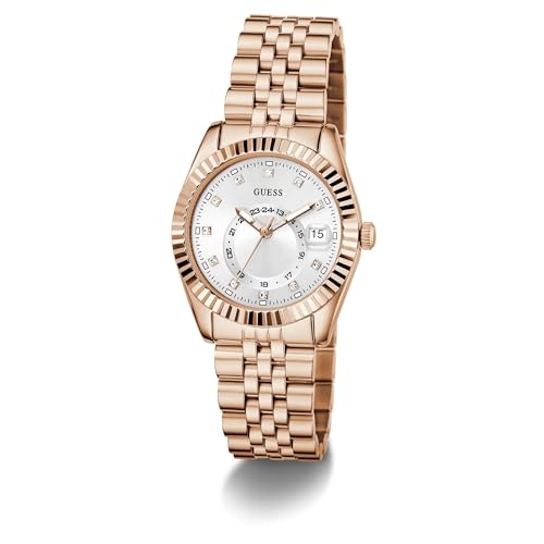 GUESS White Round Dial Analog Women's Watch - GW0936L4