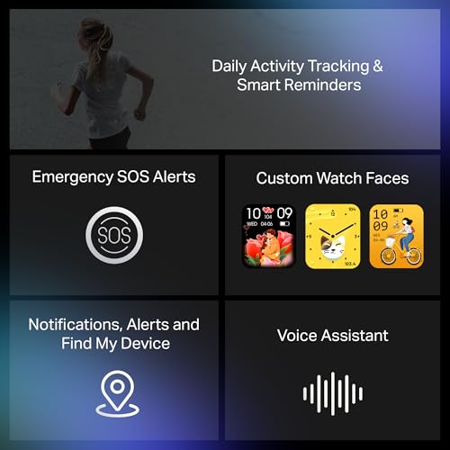 Boat Storm Infinity Plus Smartwatch with 20 Days Battery, ASAP™ Charge, 4.97 cm HD Display, Functional Crown, Multiple Sports Modes, BT Calling, SOS, IP68, Heart Rate & SpO2 Monitor (Active Black)