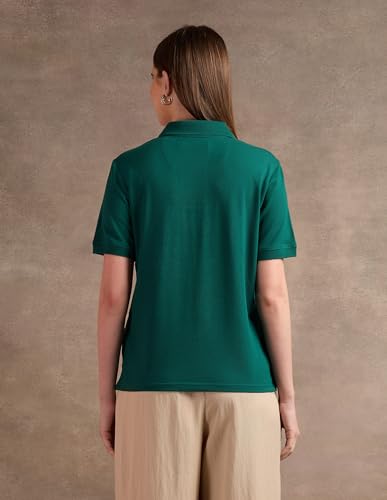 U.S. POLO ASSN. Tipped Collar Relaxed Polo Shirt (UWAW24PTS196_Green_S)